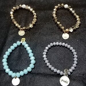 NHL Designs -Chic Bracelet Colored Beads W/Charm,Priced As Each Buy 2 Get 1 Free